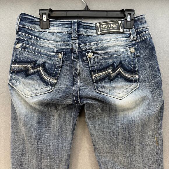 Miss Me Jeans Women's 28 Blue Boot Cut Embroidered M Pockets Western Classic - Picture 3 of 15